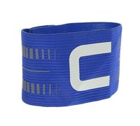 BUGUUYO Brazalete Elástico Ajustable de Capitán de Fútbol Azul para Adultos y Banda Deportiva con Letra C Visible Cómodo y Transpirable para Partidos y Entrenamientos