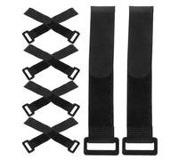 BUGUUYO Bridas de Gancho Ajustables Reutilizables para Cables 25 MM X 200 MM 25 Piezas Negras Correas Resistentes para Organización Hogar Oficina y Maletero de Coche