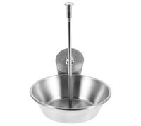 BUGUUYO Brocheta de Pájaro con Cuenco de Acero Inoxidable Comedero Colgante para Jaulas de Periquitos Porta Alimentos Compacto para Frutas y Verduras Accesorio para Suministros de