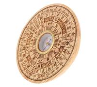 BUGUUYO Brújula Feng Shui Madera de Durazno Artesanía Tradicional Multifunción para Decoración de Hogar Oficina y Camping Símbolo de Suerte y Energía Positiva