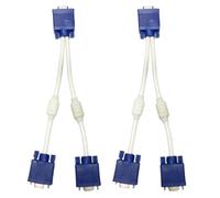 BUGUUYO Cable Adaptador de Vídeo Vga Divisor Macho a Doble Salida Hembra 03 M 2 Unidades Cable Divisor para Monitor Dual Revestimiento ABS Flexible y Transmisión Estable