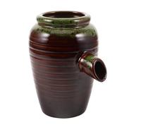 BUGUUYO Cerámica Jarra Fuente Agua Recirculante Decorativa Cascada de Jardín con Filtro para Acuario y Estanque Oxigenadora para Peces Decoración Exterior Interior Estilo Terracota Pequeño