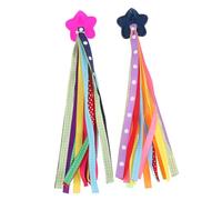 BUGUUYO Cintas para Manillar de Patinetes Infantiles y Bicicletas Infantiles Borlas Portátiles de Colores Accesorio Decorativo para Bicicletas y Patinetes Paquete de 1 Par