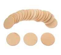 BUGUUYO Círculos de Madera sin Terminar 20 Piezas para Manualidades Discos Redondos de Madera Acabado Rústico para Decoración de Puertas y Estantes