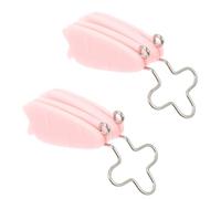 BUGUUYO Clips para Moldear la Nariz de Silicona Rosa, 2 Piezas Diseño Ergonómico para Rectificar la Zona Nasal y Levantar la Nariz con Fuerza Física Externa