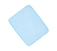 BUGUUYO Colchoneta Refrescante para Mascotas Verano, Tapete Refrescante para Perros y Gatos, Tela de Hielo Transpirable, Tamaño L 70x55 Cm, Uso Interior y Exterior, Color Azul Claro