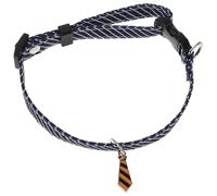 BUGUUYO Collares para Perros Ajustables 25-35 Cm Pajarita de Rayas Azul, 2 Piezas, Collar para Mascotas Cómodo y Transpirable, Adecuado para Bodas, Paseos y Entrenamiento