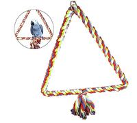 BUGUUYO Columpio Triangular de Cuerda de Algodón para Juguete para Pájaros Colgante para Entrenamiento de Mascotas Seguro y para Cacatúas y Periquitos