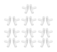 BUGUUYO Conectores de Esquina de 3 Vías para Armario de Tela, Diámetro Interior 11 Mm, Color Blanco, 20 Piezas, Accesorios para Zapateros y Estanterías Modulares, Repuestos