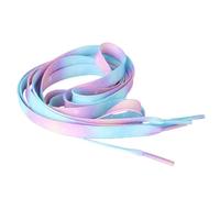 BUGUUYO Cordones Planos para Zapatos Deportivos y Casuales de Poliéster Diseño Degradado Tie-dye, Paquete de 2 Pares Multiusos y Colores Vibrantes