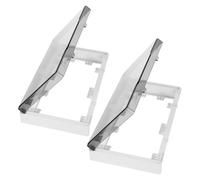 BUGUUYO Cubierta Ultrafina para Interruptor de 2 Posiciones, Caja Protectora Adhesiva Negra, Protección contra Salpicaduras para Baño y Exteriores, Tapa de Enchufe Resistente y Fácil