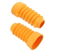 BUGUUYO Cubiertas Antipolvo Amortiguadoras de Horquilla Delantera para Motocicleta, 2 Unidades, Polainas de Goma Amarillas Resistentes, Protección contra Polvo y Barro para Suspensión