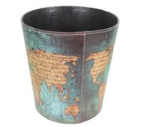 BUGUUYO Cubo De Basura Retro Estilo Británico Diseño Vintage De Mapa, Sin Tapa, Ecológico y Reutilizable, Adecuado Para Hogar u Oficina