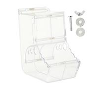 BUGUUYO Dispensador De Comida Transparente para Hámsters Comedero Automático Mediano para Mascotas Diseño Antideslizante y Material Importado Control De Consumo De Alimento