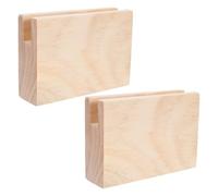 BUGUUYO Elevadores de Cama de Madera Ranuras Antideslizantes Bloque Elevador Rectangular de 5 CM de Altura para Muebles 2 Piezas Almohadillas Elevadoras Resistentes para Sofá Mesa y