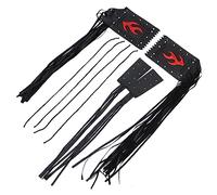 BUGUUYO Empuñaduras De Pu Para Motocicleta Borlas y Flecos Cuero Suave Ergonómico Estilo Vintage Accesorios Para Motocicletas Uso Diario