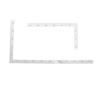 BUGUUYO Escuadra Metálica L de 90 Grados para Carpintería Regla Multifuncional de Acero Inoxidable Reforzado Juego de 2 Piezas 300X150Mm y 500X250Mm Herramienta de Medición Precisa