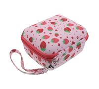 BUGUUYO Estuche Rígido para Cámara Instantánea Infantil Bolsa Resistente a Impactos y Rayones Color Rosa Fresa Organizador Portátil para Viajes y Almacenamiento Seguro