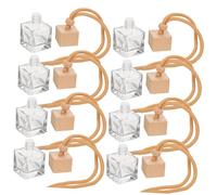 BUGUUYO Frascos De Perfume Para Coche 10 Unidades 10ml Transparente Colgantes De Difusor De Aromas Para Automóvil Otoño Invierno Aromaterapia Ambientador Para Interiores y Oficina