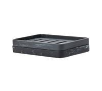 BUGUUYO Jabonera de Resina con Diseño de Mármol Doble Capa Drenante Rectangular para Baño Soporte Antideslizante para Barra de Jabón Resistente y Decorativa