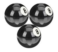 BUGUUYO Juego de 3 Bolas de Billar Tamaño Grande Número 8 Color Negro Material Resina Resistente a Arañazos Bola de Práctica para Entrenamiento y Accesorio de Billar Profesional para