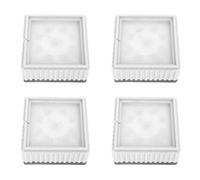 BUGUUYO Juego de 4 Almohadillas Antivibración Cuadradas para Lavadora y Frigorífico Alfombrillas Antideslizantes Apilables de Goma Resistente para Muebles y Electrodomésticos Reducción