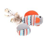 BUGUUYO Juguete Interactivo para Gatos De Peluche para Masticar y Moler Dientes Estimula El Instinto Natural De Diseño De Bola De Pescado para Mascotas Pequeñas