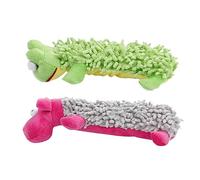 BUGUUYO Juguetes De Peluche para Perros 2 Piezas Forma De Hipopótamo y Rana Masticables y Sonido Ideal para Educar a Tu Mascota