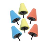 BUGUUYO Kit de Pulido para Taladro 6 Esponjas Cónicas Multicolor para Pulir Ruedas de Coches, Motos y Bicicletas en Talleres y Uso Doméstico