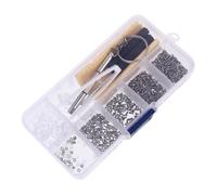 BUGUUYO Kit de Reparación de Gafas con Destornilladores y Tornillos de Precisión Almohadillas de Silicona para Nariz Herramientas Organizadas Estuche Plástico para Uso Doméstico y