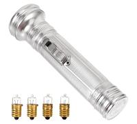 BUGUUYO Linterna Pequeña de Metal Vintage Estilo Clásico Portátil sin Batería 2 Pilas Tipo 2 5 Bombillas Adecuado para Exteriores Camping y Aventuras al Aire Libre