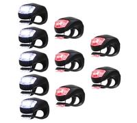 BUGUUYO Luces Traseras para Bicicleta de Montaña 10 Piezas Accesorios de Silicona Impermeables Luz Blanca y Roja Trasero para Ciclismo al Aire Libre Resistente a Lluvia y Niebla