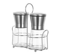 BUGUUYO Manual de Pimienta y Sal de Acero Inoxidable Grosor Transparente Recargable Compacto para Cocina y Barbacoas Triturador Versátil para Especias