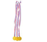 BUGUUYO Medallas para Premios Infantiles de Plástico Dorado 12 Piezas Colgantes para Kit de Medallas para Fiestas Infantiles y Juegos Deportivos