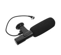 BUGUUYO Micrófono de Cámara para Entrevistas Alta Sensibilidad Estéreo, Ángulo de 90/120 Grados, Compatible Tabletas y Cámaras, Carcasa Abs Negra y Soporte Estándar para Zapata