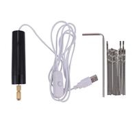 BUGUUYO Mini Taladro Eléctrico Inalámbrico Carga USB Herramienta Rotativa para Manualidades Kit 14 Accesorios 10 Brocas 09Mm 3 Brocas 11Mm 1 Llave Adecuado para Bricolaje y