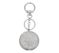 BUGUUYO Pastillero con llavero: Mini pastillero impermeable - Contenedor portátil para medicamentos de viaje - Organizador de bolsillo para vitaminas de emergencia (plateado)