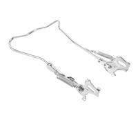 BUGUUYO Pata de Cabra Metálica para Bicicleta de Montaña Ajustable Soporte Doble Lateral para Bicicletas de 26 Pulgadas en Color Plateado Accesorio Profesional Antideslizante para