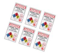 BUGUUYO Pegatinas Adhesivas de Vinilo para Señal de Advertencia de Prohibido Fumar y Fuego 6 Unidades Resistentes para Exteriores Letreros de Seguridad para Obras y Espacios