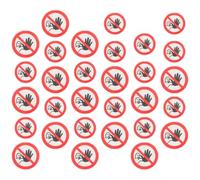 BUGUUYO Pegatinas Autoadhesivas de Advertencia No Entrar 30 Unidades, 20 Mm y 25 Mm, Etiquetas de Señal de Prohibido el Paso para Interiores, Pvc Resistente Adhesivo Removible