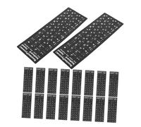 BUGUUYO Pegatinas para Teclado Ruso Letras Cirílicas sobre Fondo Negro Mate, 20 Hojas de Calcomanías Adhesivas para Ordenador Portátil y Escritorio, Resistentes y Fáciles