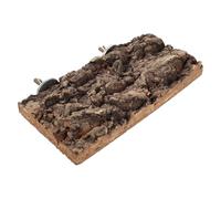 BUGUUYO Percha para Pájaros de Corteza Natural Plataforma Grande para Loros y Cacatúas Accesorio para Jaulas de Interior y Exterior Soporte Multiusos para Descanso y Juego