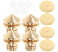 BUGUUYO Picos de Altavoz Dorados de Cobre, 4 Piezas para Audio | Reemplazo, Instalación Sencilla, Incluye Arandela y Cinta de Doble Cara