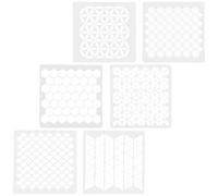 BUGUUYO Plantillas Geométricas para Pintar Paredes Aerosol 6 Piezas de Plástico PET Reutilizables Plantilla para Pintura Mural DIY Accesorio para Decoración de Paredes
