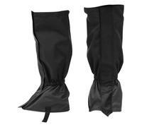 BUGUUYO Polainas Impermeables Negras para Botas de Nieve Cubrepiernas para Senderismo Correa Pie Resistentes al Agua Barro Protección contra Viento Frío para Actividades al Aire Libre