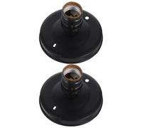 BUGUUYO Portalámparas de Techo Vintage de Aluminio Perlado Base de Lámpara E26/E27 Casquillo Retro Decorativo para Bombilla Aplique de Pared DIY Kit 2 Piezas para Iluminación Hogar