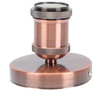 BUGUUYO Portalámparas E27 Vintage de Cerámica Roja y Hierro Casquillo para Lámpara Industrial Accesorio de Iluminación para Techo Adecuado para Comedores Oficinas y Restaurantes