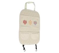 BUGUUYO Protector del Respaldo del Asiento de Coche con Estampado de Oso Alfombrilla Antipatadas de Nailon Lavable Organizador Trasero con Bolsillos Múltiples para Suv y Vehículos