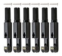 BUGUUYO Puente de Guitarra sin Pala de Metal Negro Ga1113, Puente de Silla de Montar, Juego Completo de Accesorios, Superficie Pulida sin Rebabas para Guitarrista