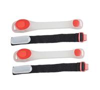 BUGUUYO Pulseras Deportivas LED Luminosas para Brazo y Tobillo 2 Piezas Rojas Brazaletes de Seguridad Visibles para Correr Trotar y Ciclismo Material Resistente y Ligero para